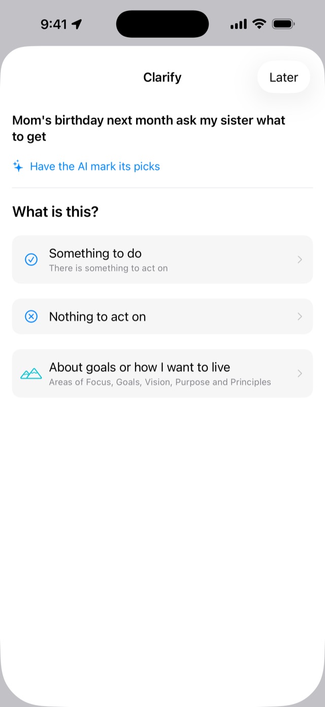Clarify asking one question at a time